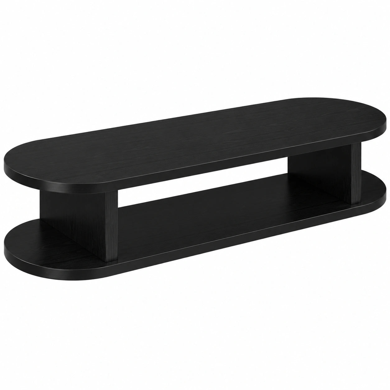 Mobile Porta TV Sospeso Moderno 80cm con Mensola e Consolle per Soggiorno