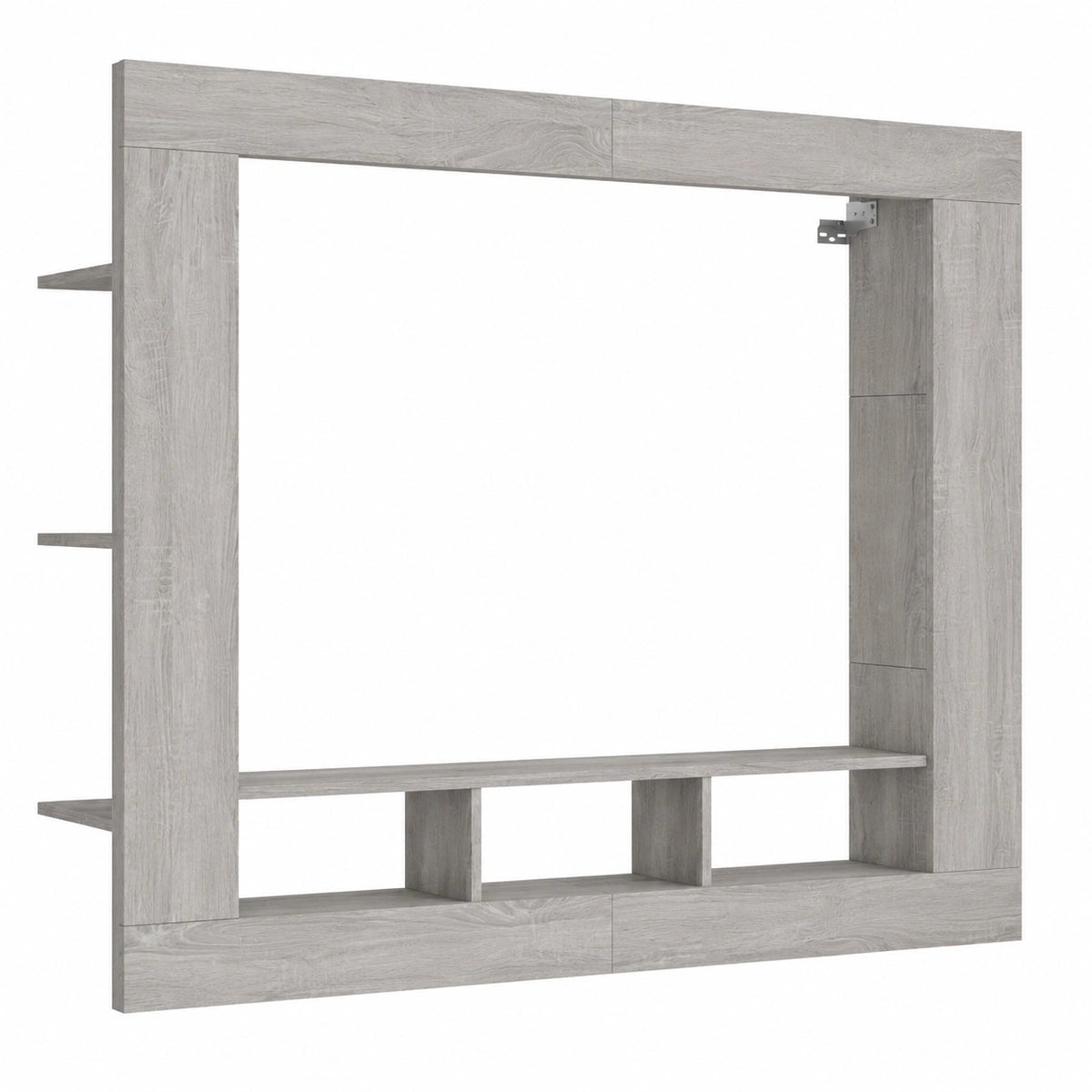 Mobile TV Sospeso Grigio Sonoma con 3 Scomparti, 152x22x113 cm, Design Moderno