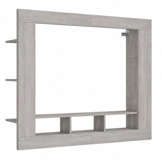 Mobile TV Sospeso Grigio Sonoma con 3 Scomparti, 152x22x113 cm, Design Moderno