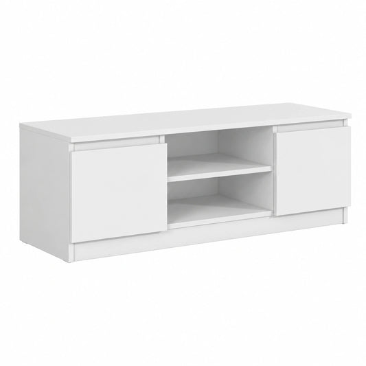 Mobile TV Moderno Bianco 120 cm per Soggiorno - Parete Attrezzata con Porta Tv