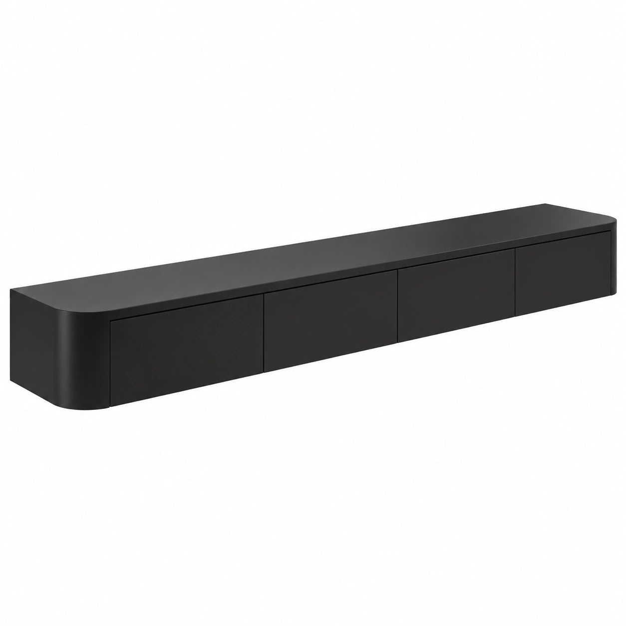 Mobile TV sospeso moderno con design elegante e spazio ottimizzato per il soggiorno (240 x 24 x 20 cm)