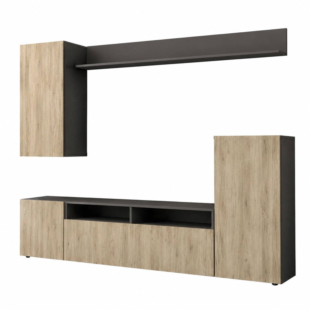 Milani Home - Mobile Porta TV Moderno per Soggiorno, Design Compatto 207x34x170 cm