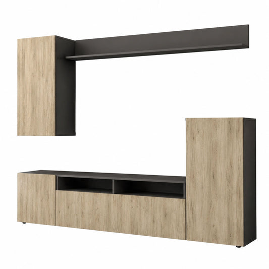 Milani Home - Mobile Porta TV Moderno per Soggiorno, Design Compatto 207x34x170 cm